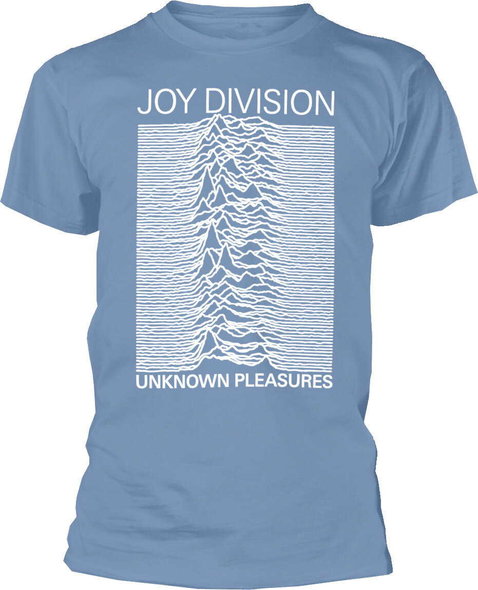 T-shirt Joy Division Unknown Pleasures White On Blue Light Blue 2XL T-shirt