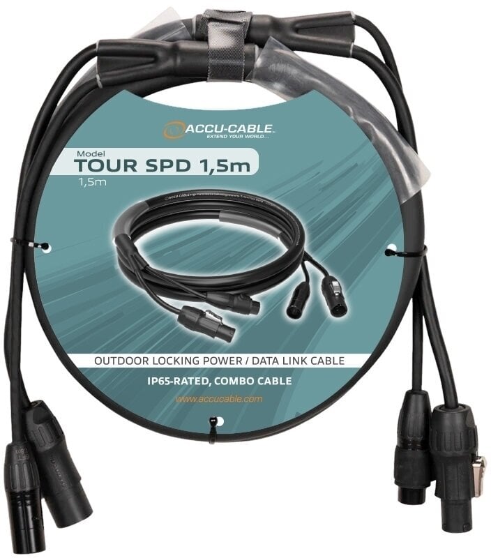 DMX-Kabel Accu Cable Tour SPD 1,5 m Gerade Klinke - Gerade Klinke DMX-Kabel