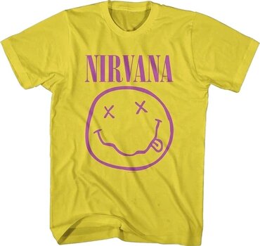 T-Shirt Nirvana Pink Happy Face Yellow XL T-Shirt - 1