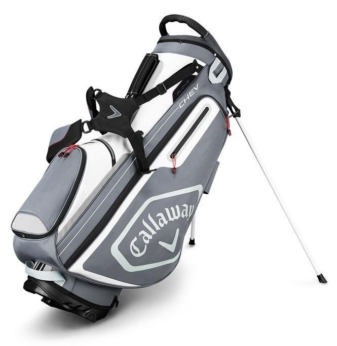 Golfbag Callaway Chev Titanium/White/Silver Stand Bag 2019