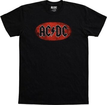 T-Shirt AC/DC Oval Logo Vintage Black L T-Shirt - 1