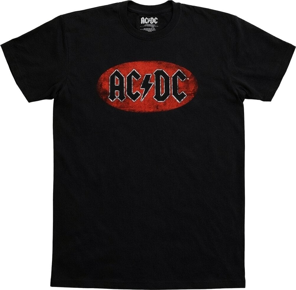 Πουκάμισο AC/DC Oval Logo Vintage Black 2XL Πουκάμισο