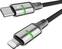 USB-kabel Avax CB636 STEELY LED 2 m USB-kabel