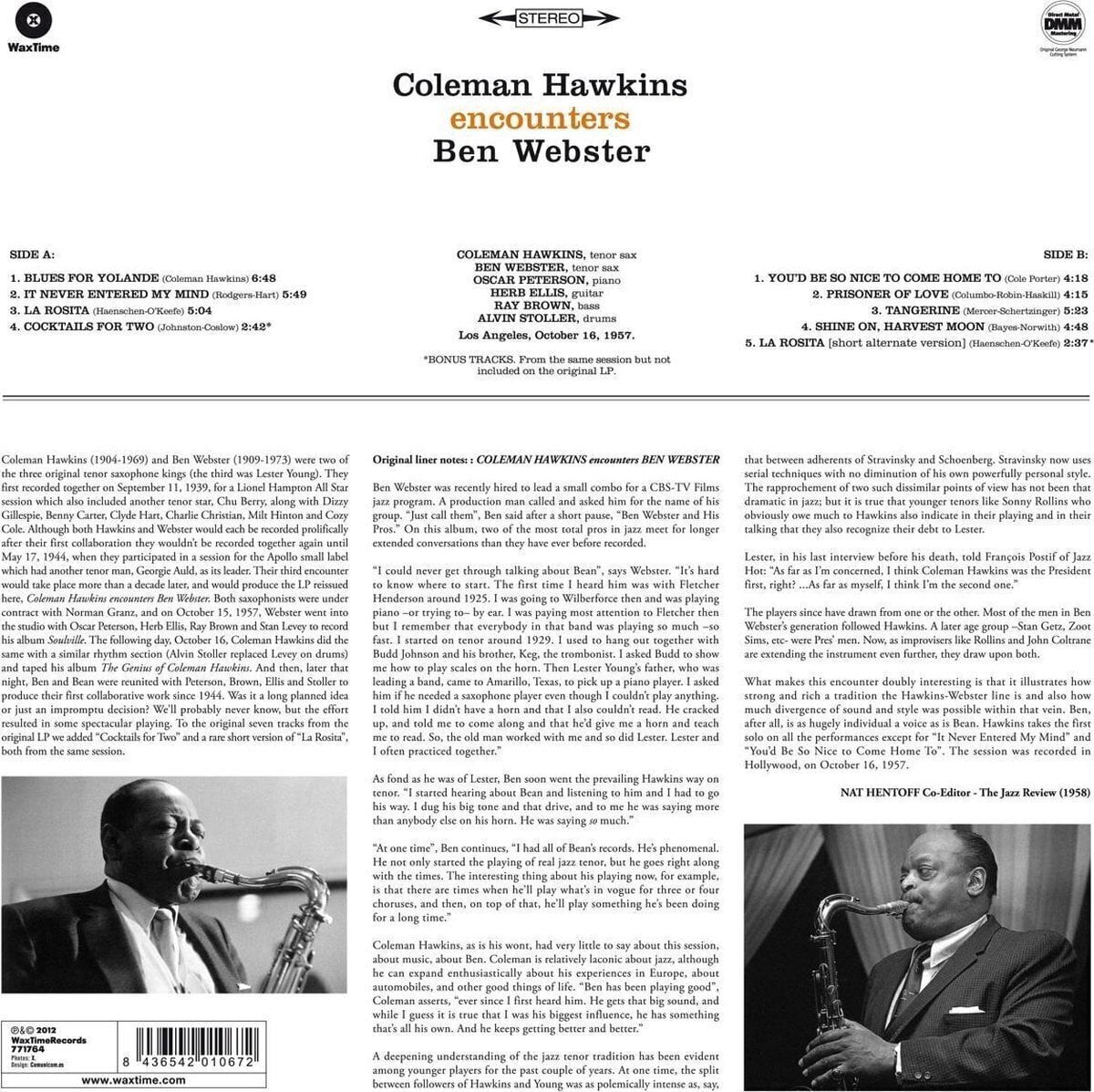 Vinylplate Coleman Hawkins & Ben Webster - Coleman Hawkins Encounters Ben Webster (Limited Edition) (180 g) (LP)