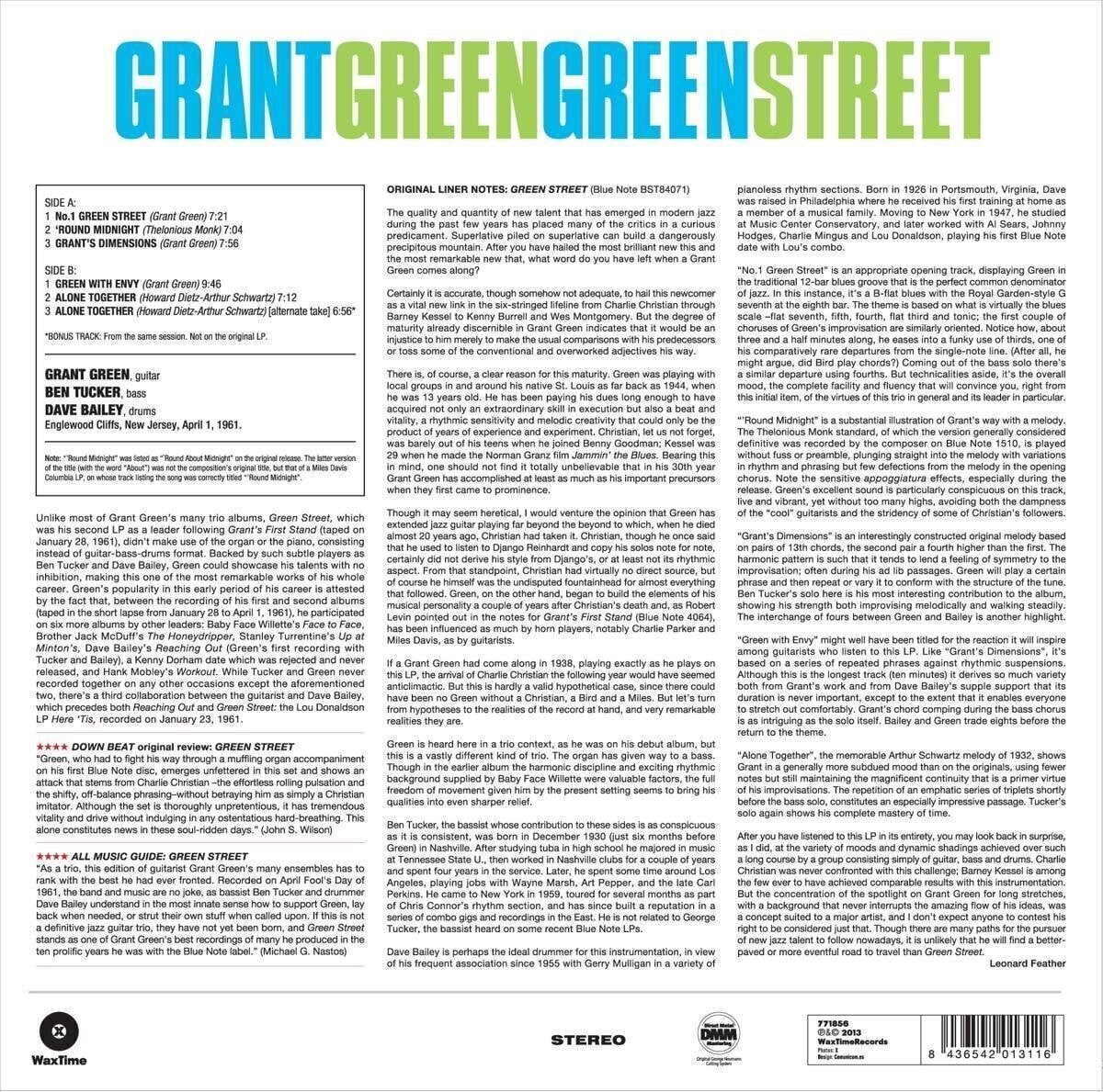 Hanglemez Grant Green - Green Street (Reissue) (LP)
