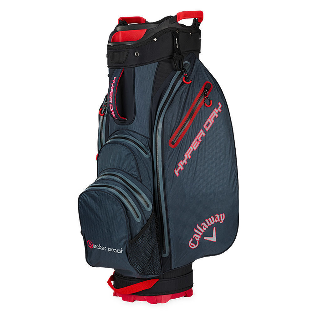 Golf torba Cart Bag Callaway Hyper Dry Titanium/Black/Red Golf torba Cart Bag