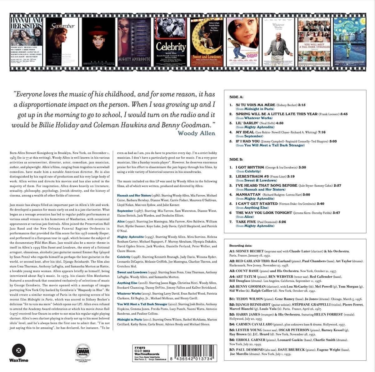 Vinyl Record Various Artists - Swing In The Films Of Woody Allen (Limited Edition) (180 g) (LP)