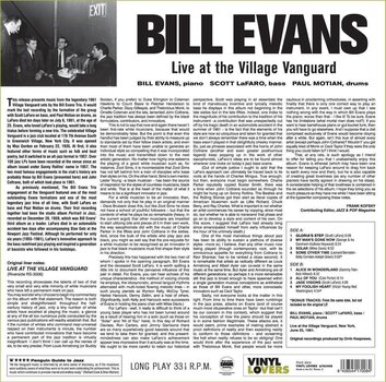 LP platňa Bill Evans - Bill Evans Live At The Village Vanguard (Reissue) (LP) - 1