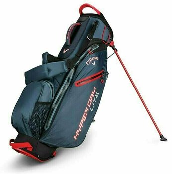 Golfbag Callaway Hyper Dry Lite Double Strap Titanium/Black/Red Stand Bag 2019 - 1