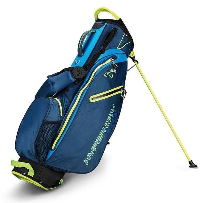 Geanta pentru golf Callaway Hyper Dry Lite Double Strap Navy/Royal/Neon Yellow Stand Bag 2019