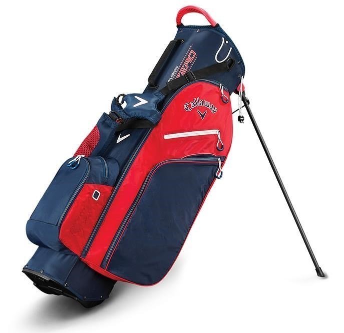 Geanta pentru golf Callaway Fusion Zero Navy/Red/White Stand Bag 2019