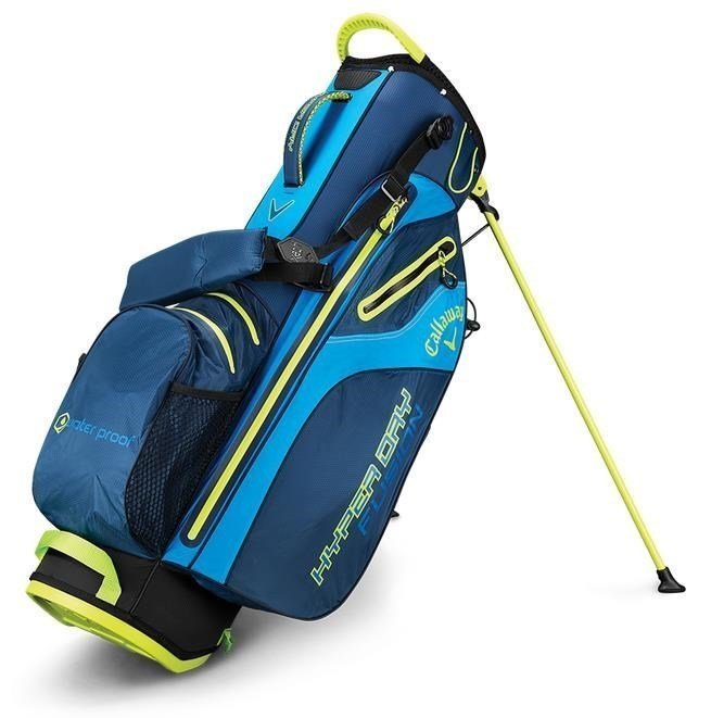 Чантa за голф Callaway Hyper Dry Fusion Navy/Royal/Neon Yellow Stand Bag 2019