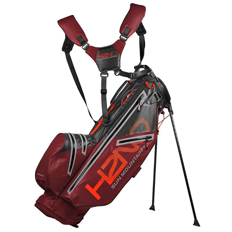 Golfbag Sun Mountain H2NO Lite Black/Garnet/Inferno Stand Bag 2019