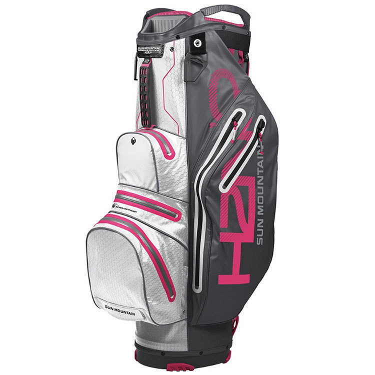 Golfbag Sun Mountain H2NO Lite Steel/White/Pink Cart Bag 2019