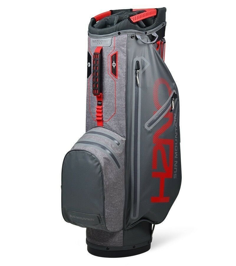 Golf Bag Sun Mountain H2NO Superlite Gunmetal/Space Gray/Red Cart Bag 2019