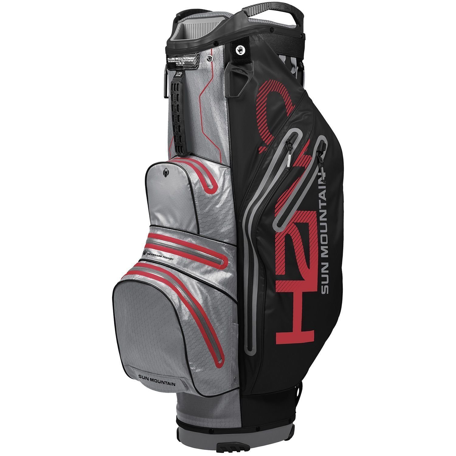 Golf torba Cart Bag Sun Mountain H2NO Lite Black/Gray/Fire Cart Bag 2019