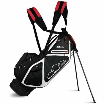 Чантa за голф Sun Mountain 3.5 LS Black/White/Red Stand Bag 2019 - 1
