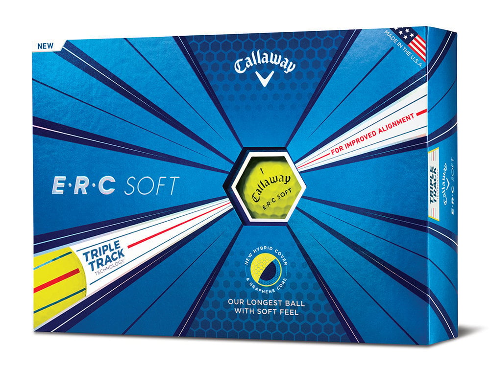 Golfový míček Callaway ERC Soft Golf Balls 19 Triple Track Yellow 12 Pack