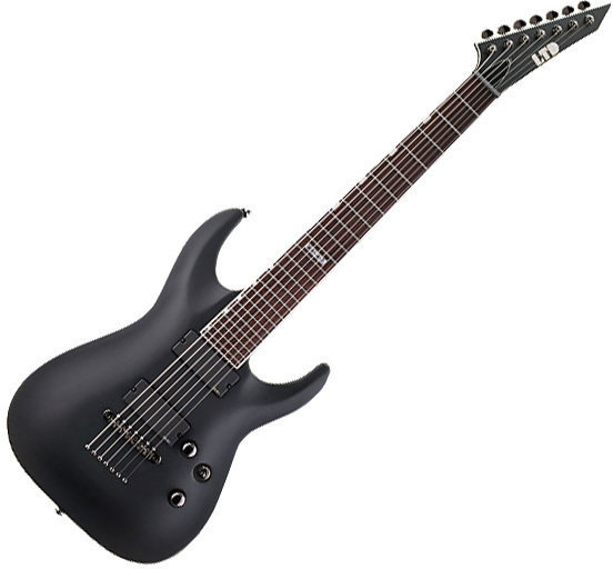 7-strängad elgitarr ESP LTD MH-417 Black Satin