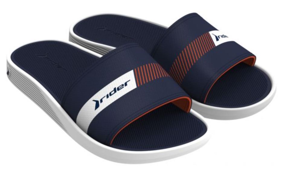 Rider Infinity III Slide Slipper White Blue 43 Muziker