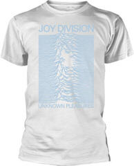 T-Shirt Joy Division Unknown Pleasures Blue on White White L T-Shirt