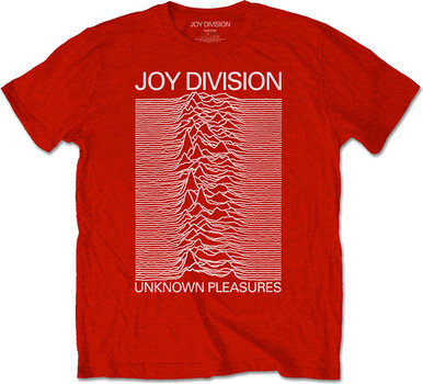 T-Shirt Joy Division Unknown Pleasures White On Red Red XS T-Shirt - 1