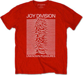 T-shirt Joy Division Unknown Pleasures White On Red