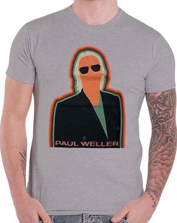 T-Shirt Paul Weller Illustration Key Lines Grey M T-Shirt