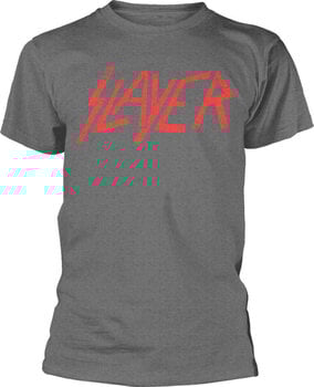 T-Shirt Slayer Distressed Logo Charcoal Grey S T-Shirt - 1