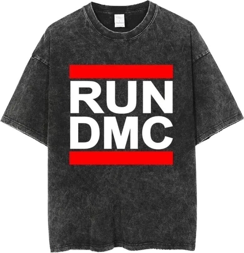 T-Shirt Run DMC Logo (Wash Collection) Black M T-Shirt