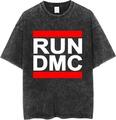 Run DMC Logo (Wash Collection) Black M T-Shirt
