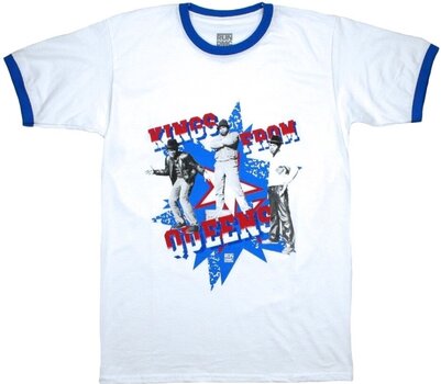 T-Shirt Run DMC Kings From Queens Ringer Royal Blue & White L T-Shirt - 1