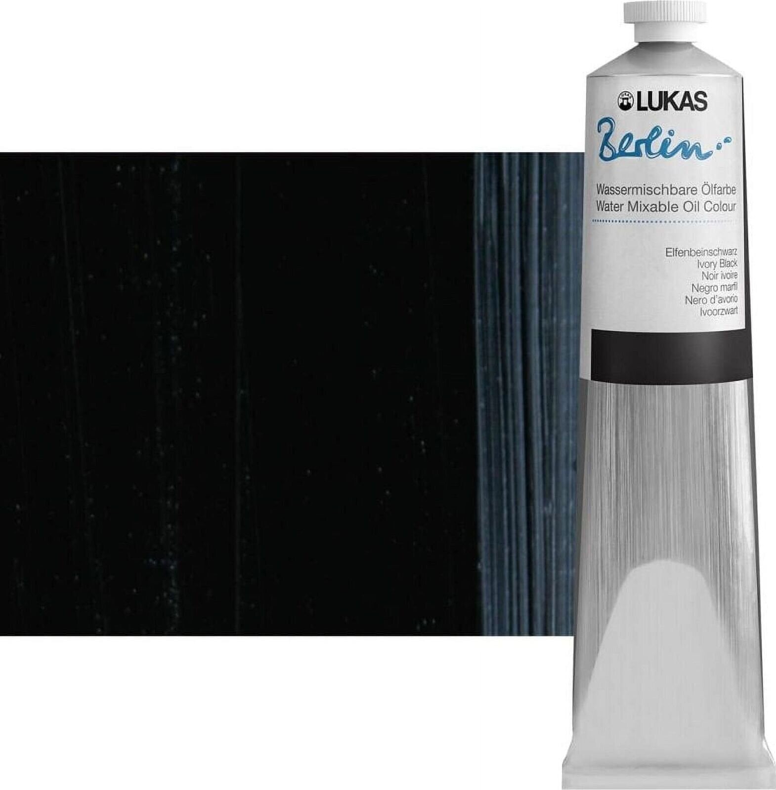 Aceite de colores Lukas Berlin Oil Paint Ivory Black 200 ml 1 ud.