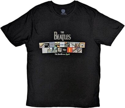 T-Shirt The Beatles Albums on Apple (Puff Print) Black M T-Shirt - 1