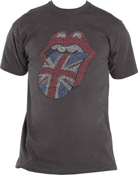 T-skjorte The Rolling Stones Classic UK Tongue (Embellished) Charcoal Grey 2XL Ladies T-skjorte - 1