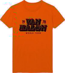 T-Shirt Van Halen World Tour '78 Orange XL Ladies T-Shirt
