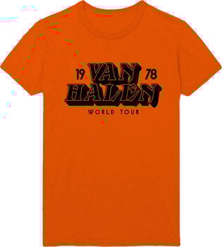 T-Shirt Van Halen World Tour '78 Orange 2XL Ladies T-Shirt - 1