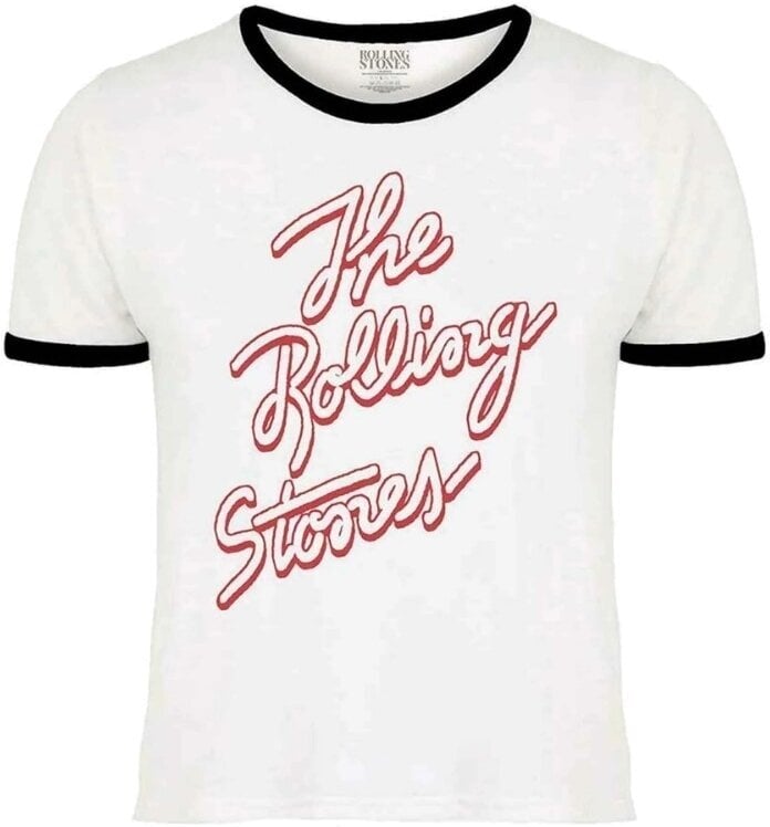 T-Shirt The Rolling Stones Signature Logo (Ringer) White S T-Shirt