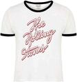 The Rolling Stones Signature Logo (Ringer) White XL T-Shirt