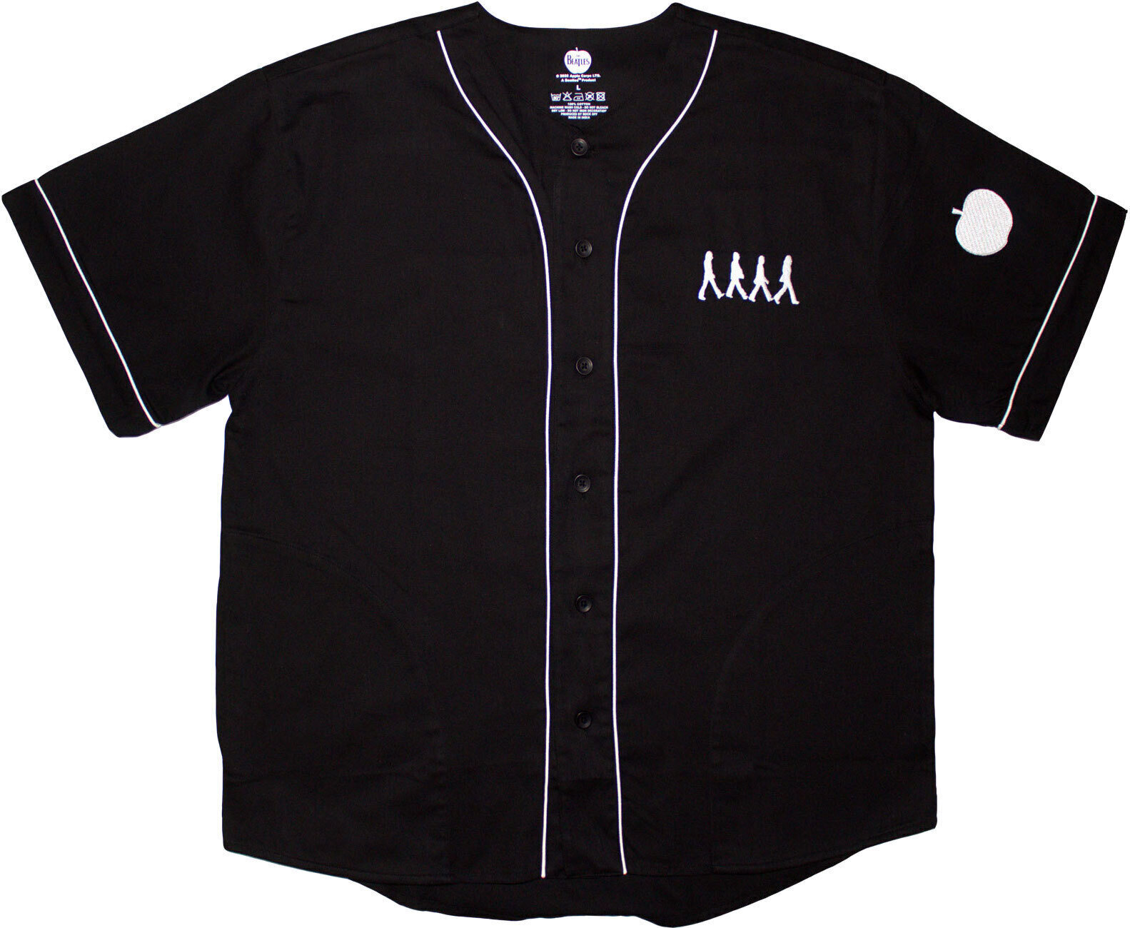 T-Shirt The Beatles Apple Logo / Walking (Back Print) Black M T-Shirt