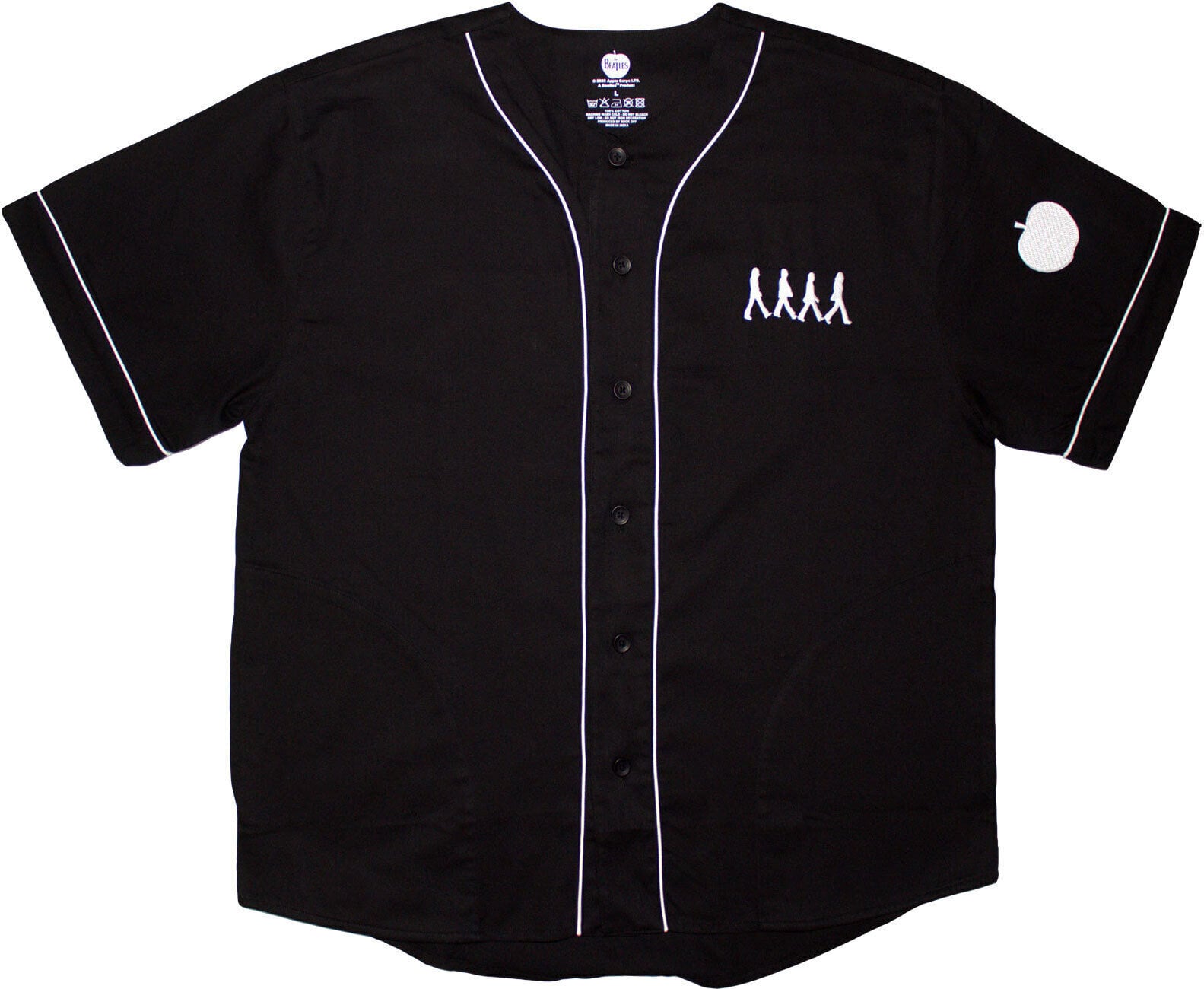 T-Shirt The Beatles Apple Logo / Walking (Back Print) Black 2XL T-Shirt