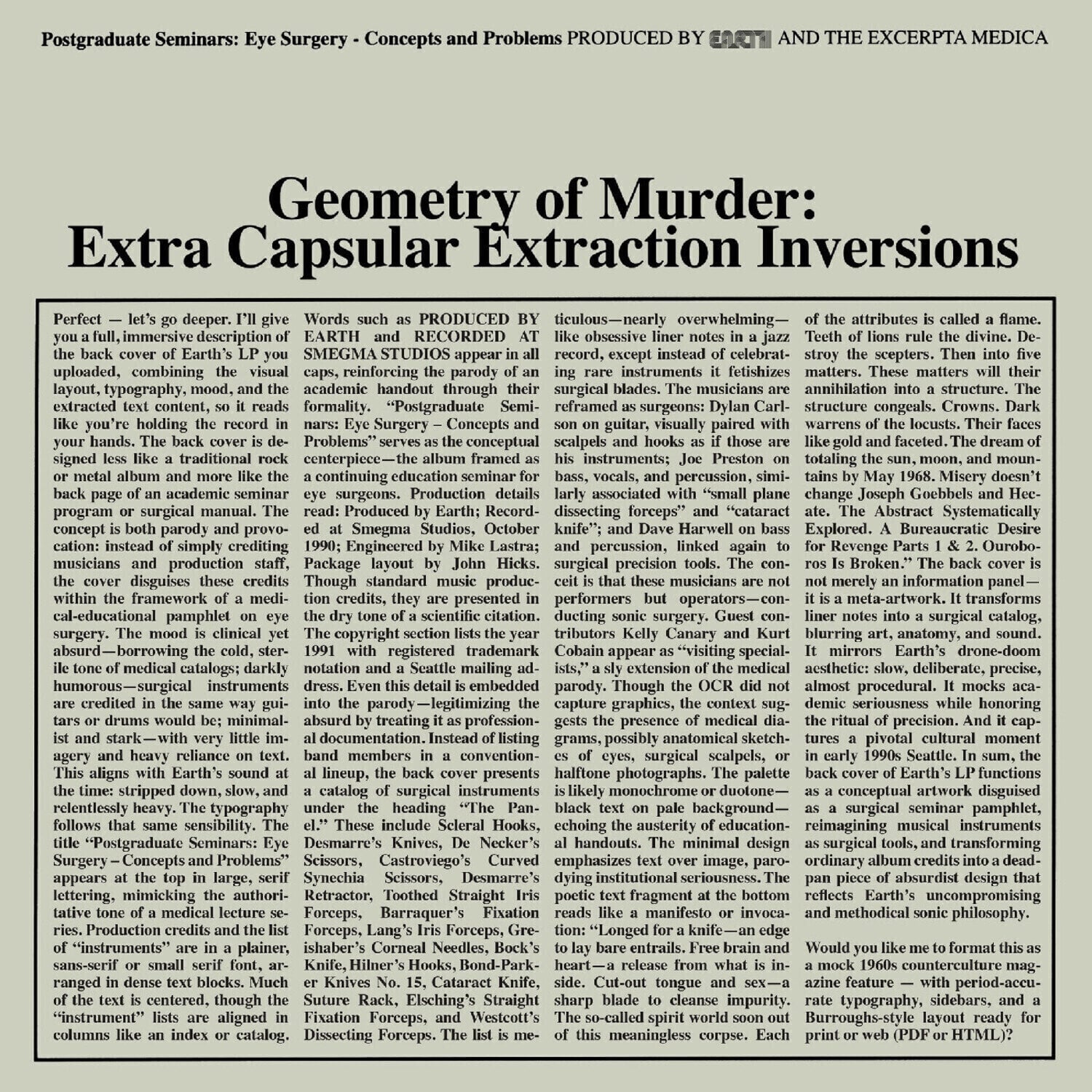 Disco de vinil Earth & Black Noi$e - Geometry Of Murder: Extra Capsular Extraction Inversions (Crystal Clear Coloured) (2 LP)