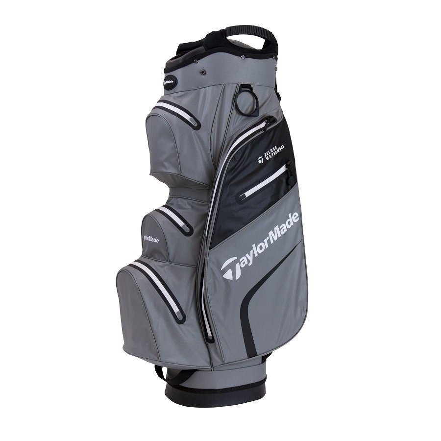 Golf Bag TaylorMade Deluxe Waterproof Charcoal/White/Black Cart Bag 2019