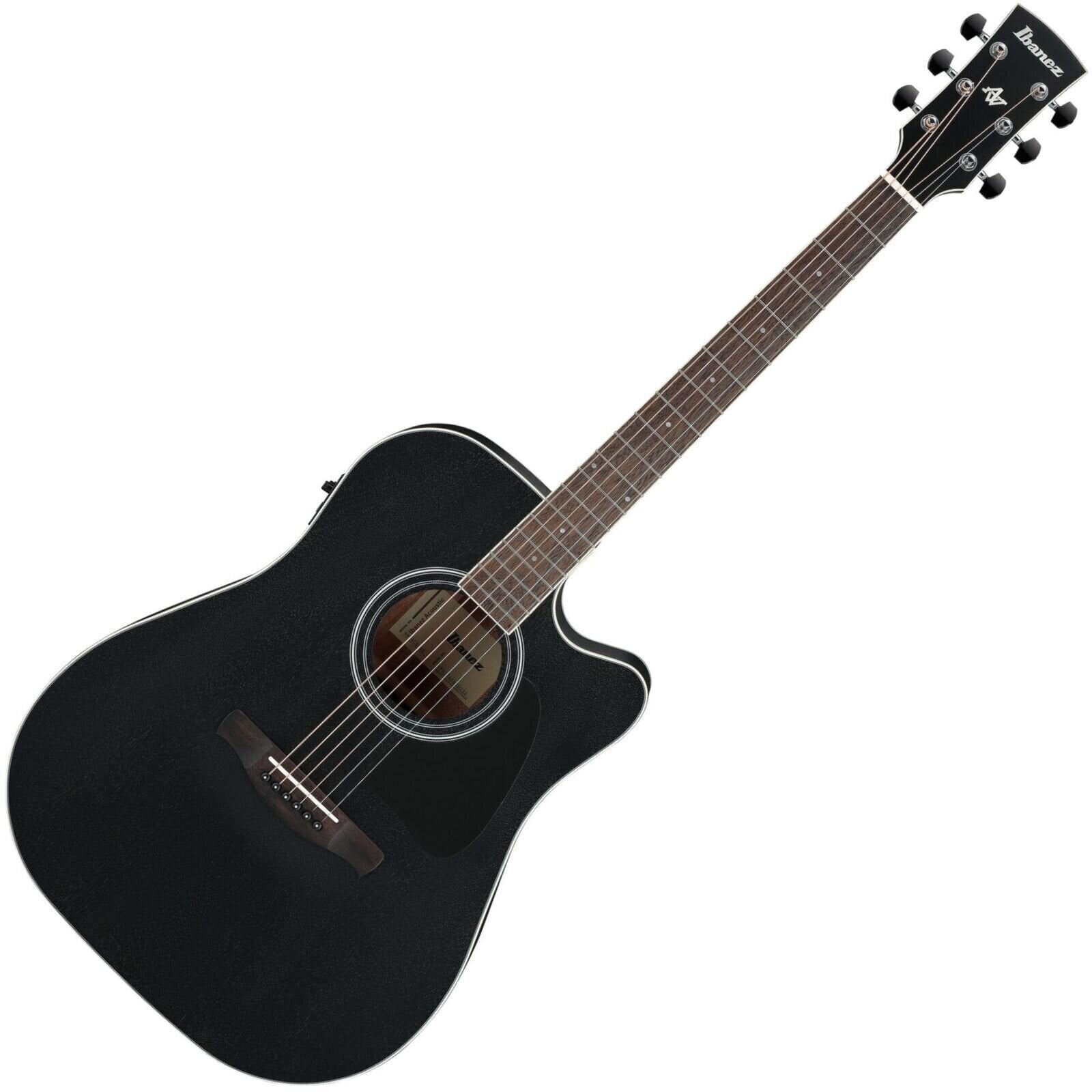 guitarra eletroacústica Ibanez AW84CE-WK Weathered Black Open Pore guitarra eletroacústica