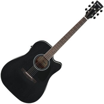guitarra eletroacústica Ibanez AW84CE-WK Weathered Black Open Pore guitarra eletroacústica - 1