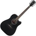 Ibanez AW84CE-WK Weathered Black Open Pore Dreadnought elektro-akoestische gitaar