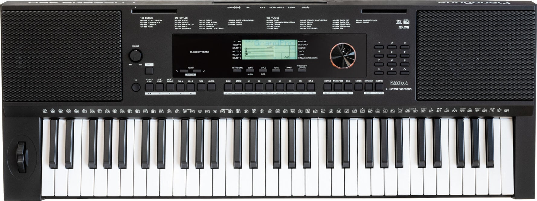 Teclado com resposta tátil Pianonova Lucerna 350 Teclado com resposta tátil Black