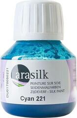 Silkemaling Darwi Arasilk Silkefarve Cyan Blue Green 50 ml 1 Stk.