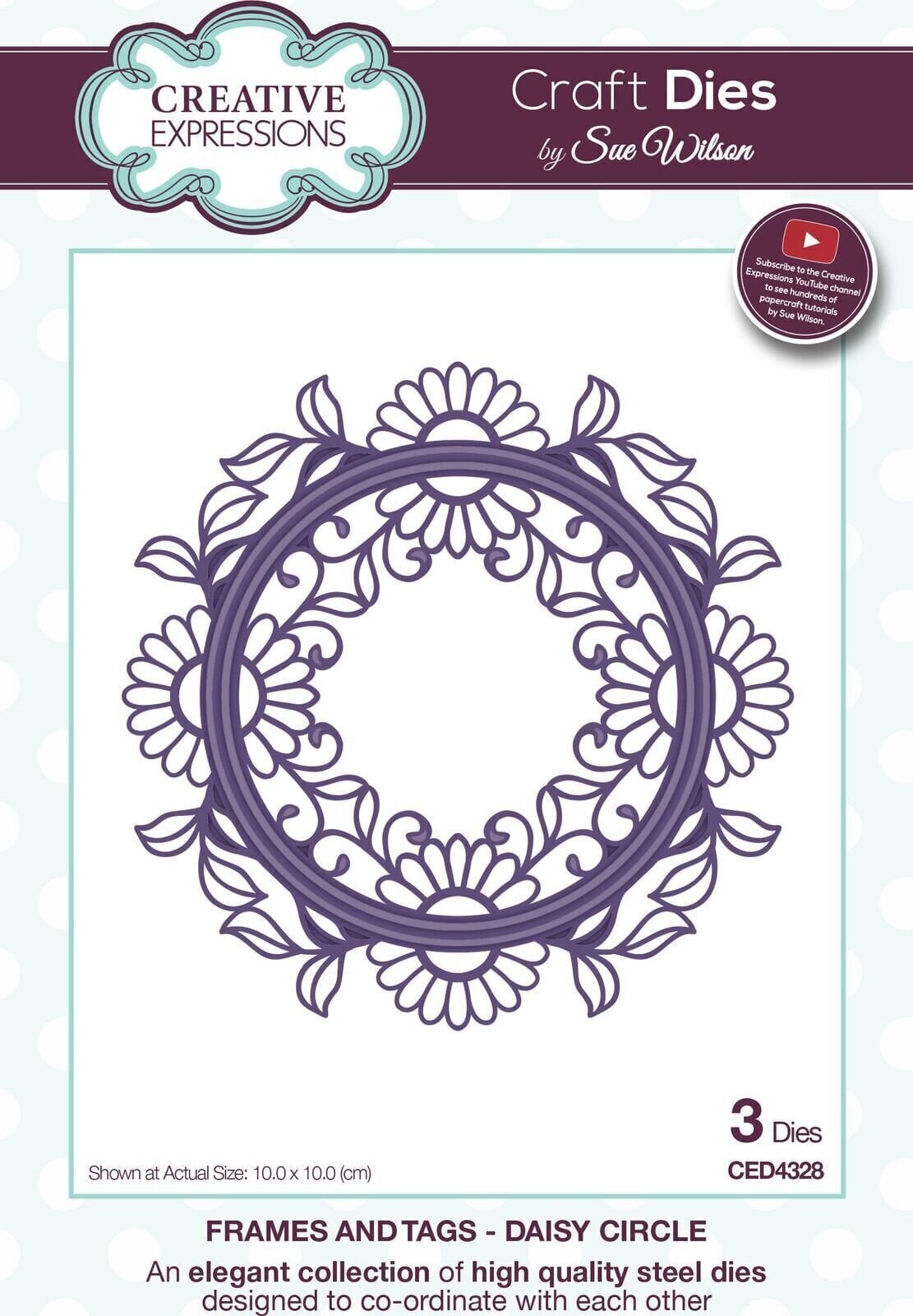 Scrapbooking CREATIVE EXPRESSIONS Cutting And Embossing Metal Stencils Predložak za rezanje 1 kom