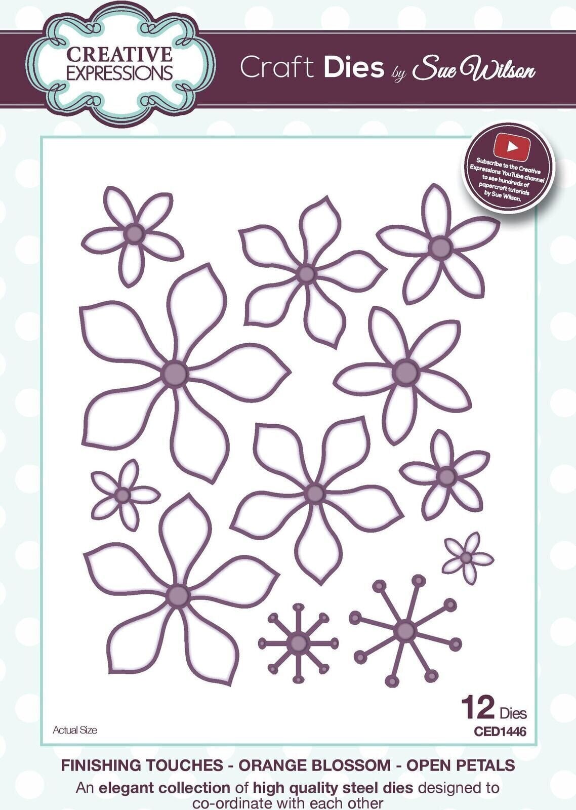 Scrapbooking CREATIVE EXPRESSIONS Cutting And Embossing Metal Stencils Predložak za rezanje 1 kom
